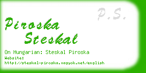 piroska steskal business card